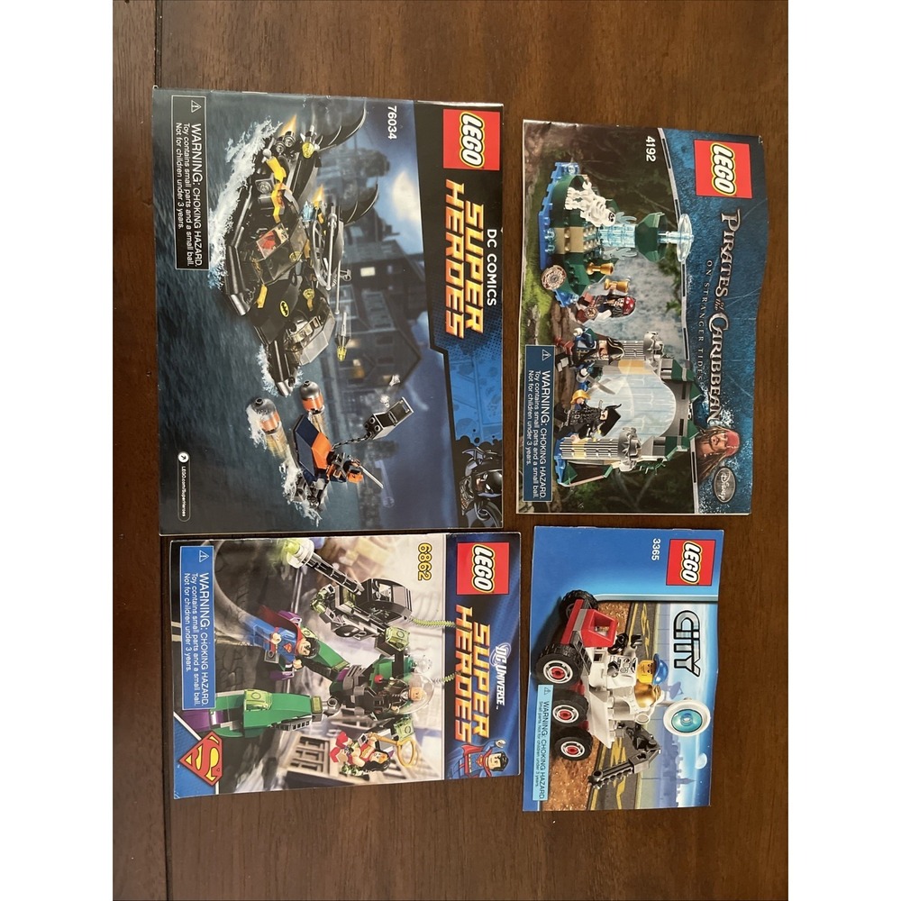 4 Lego **Instruction Manuals Only** 4192 - 76034 - 6862 - 3365 (1 Each)